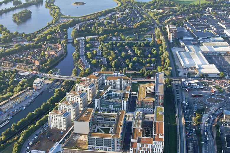 Aerial view of the Tottenham Hale development